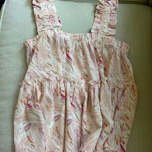 Entro Pink and Cream Patterned Blouse